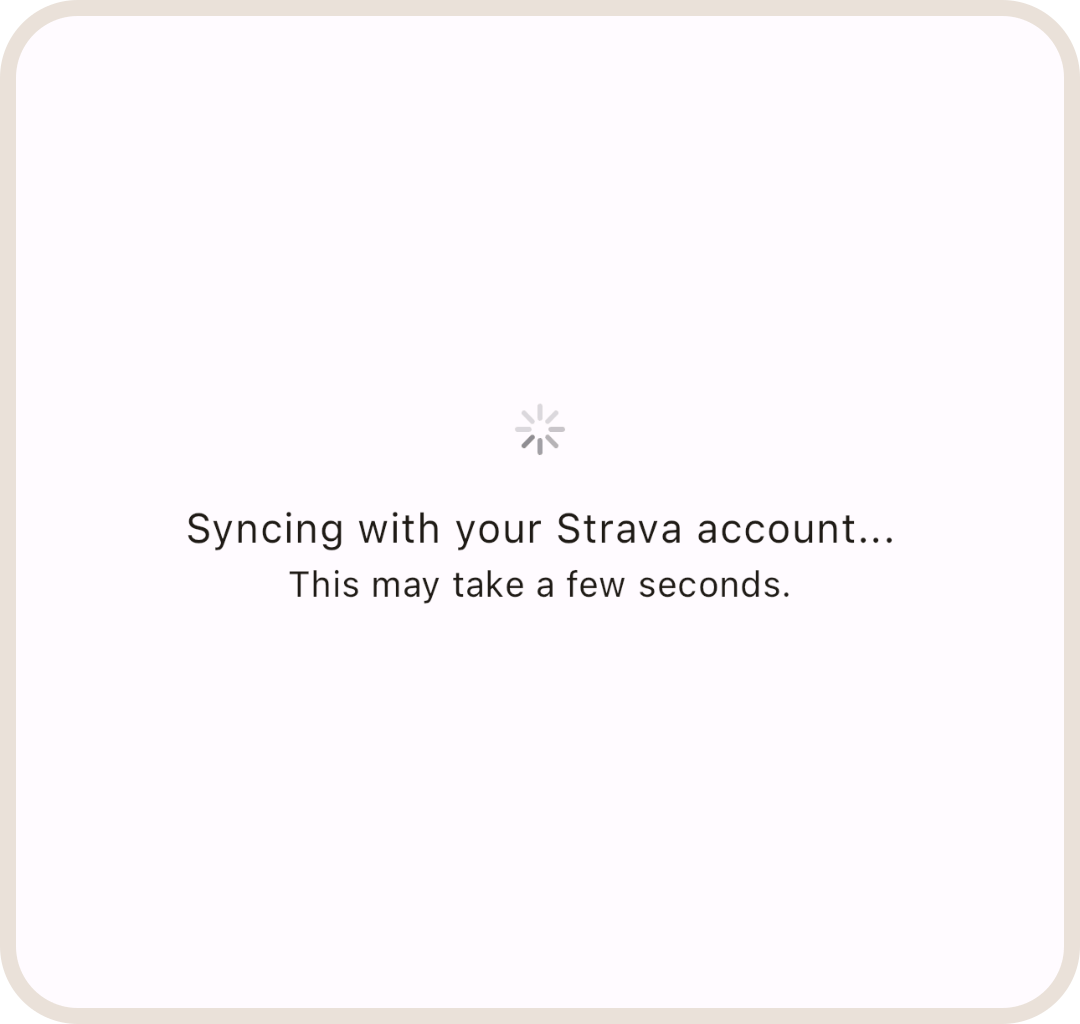Strava sync progress in ProBikeGarage app
